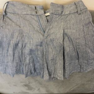 Alice + Olivia Light Blue Pleated Skirt/Short